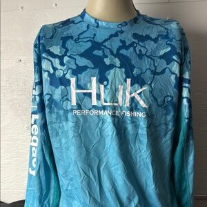 Huk Blue Performance Fishing Shirt